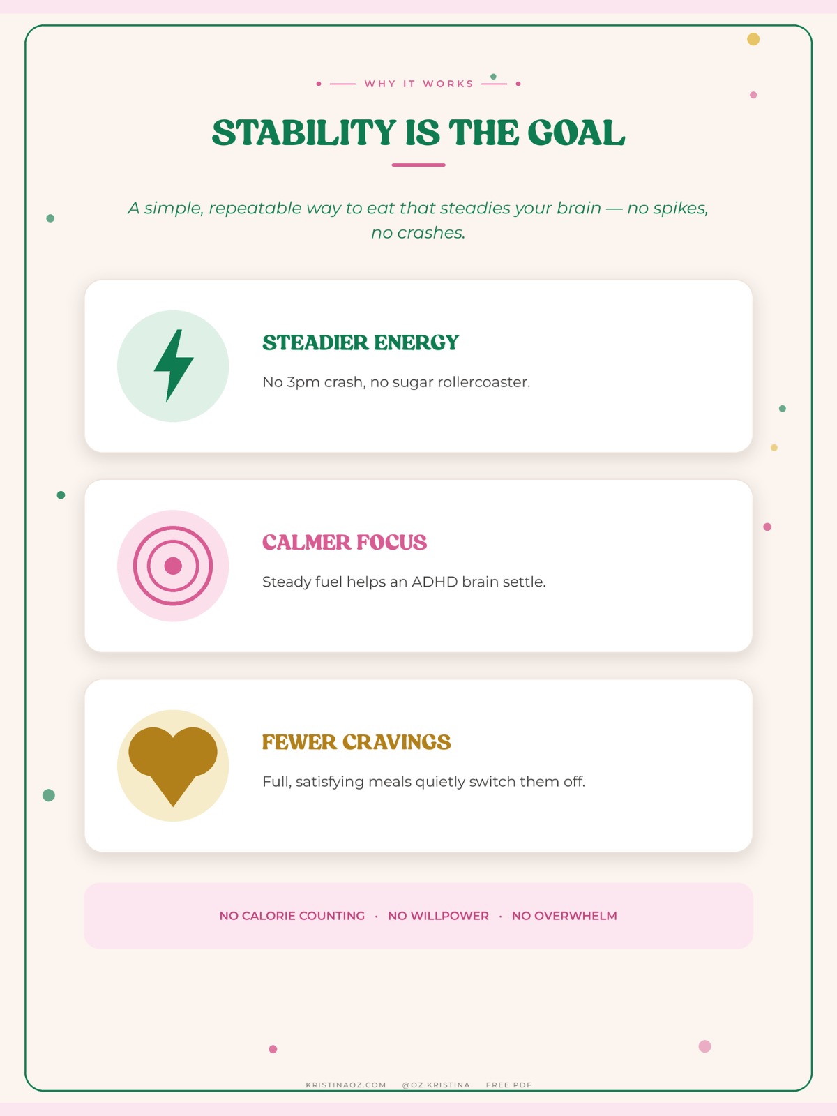 Stability is the goal — steadier energy, calmer focus, fewer cravings
